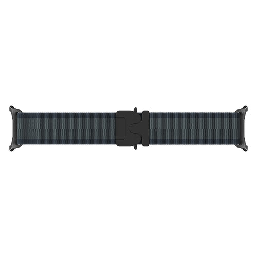 Bracelet nylon Outdoor avec boucle en P Samsung Galaxy Watch 8 - 44mm (noir avec noir)