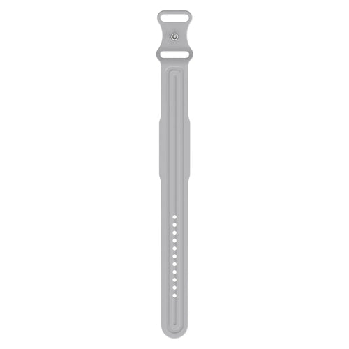 Silicone Strap 'Classic', grey, laid flat, joined, direct top view