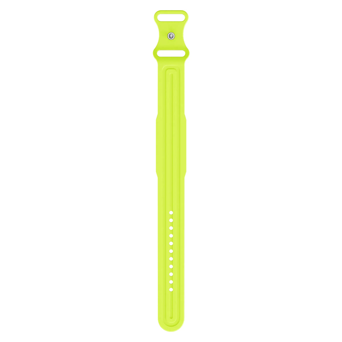 Silicone Strap 'Classic', lime, laid flat, joined, direct top view
