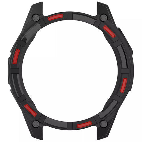 Coque TPU robuste Garmin Fenix 8 - 47mm SOLAR (noir/rouge)