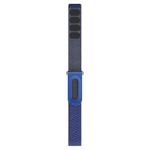 Nylon Strap 'Classic', azure blue, laid flat, joined, direct top view
