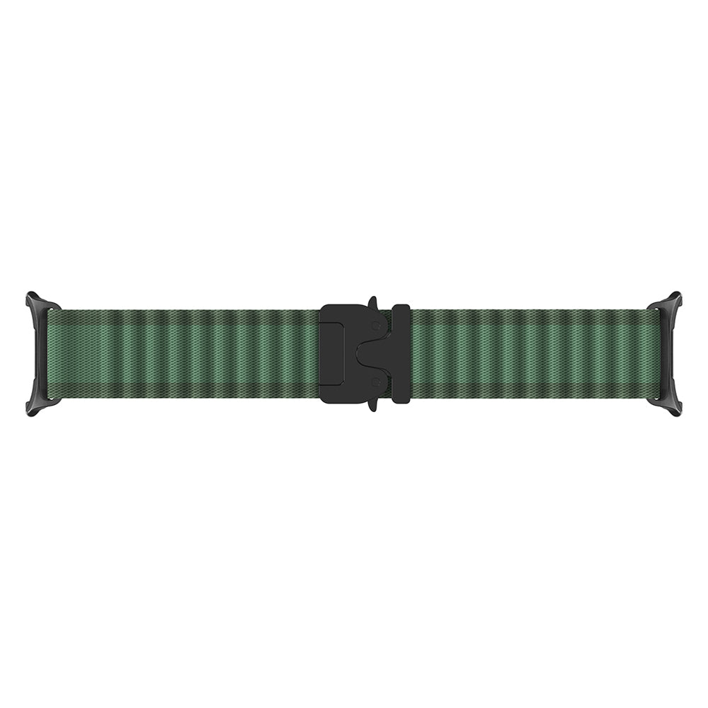 Bracelet nylon Outdoor avec boucle en P Samsung Galaxy Watch 8 - 40mm (vert avec noir)