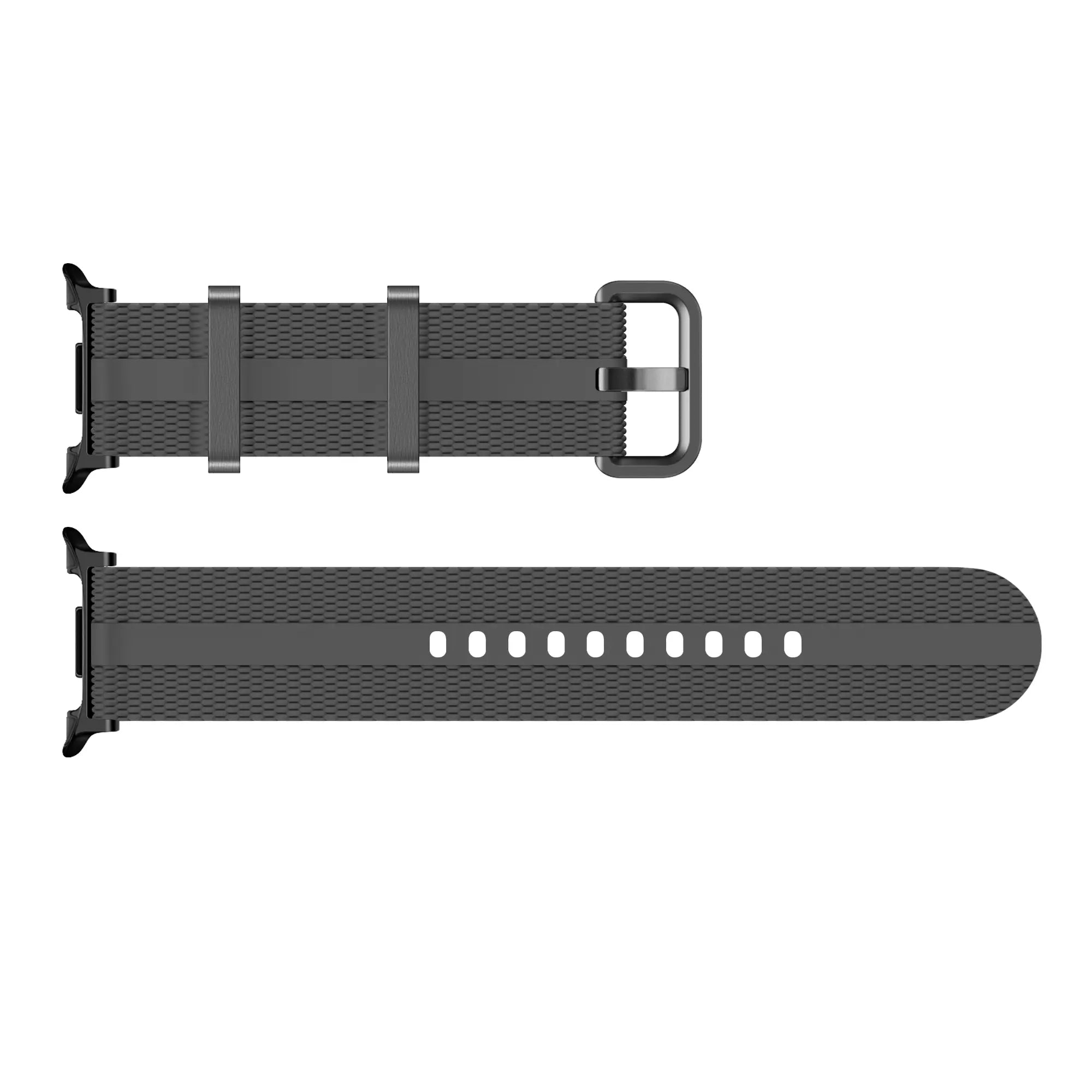 Samsung Galaxy Watch 9 - 40mm Silicone Active Strap (Dark Grey/Orange)