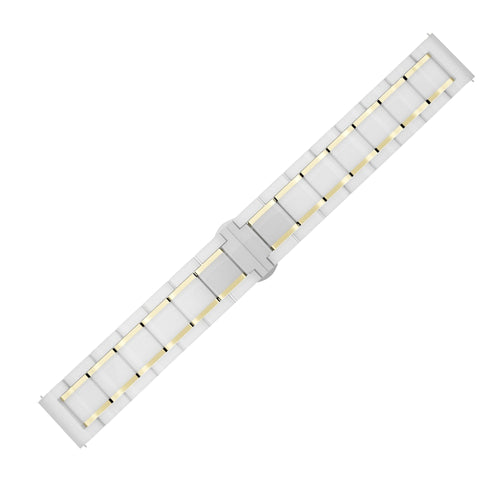 Bracelet en céramique avec maillons Samsung Galaxy Watch 5 Pro (blanc/doré)