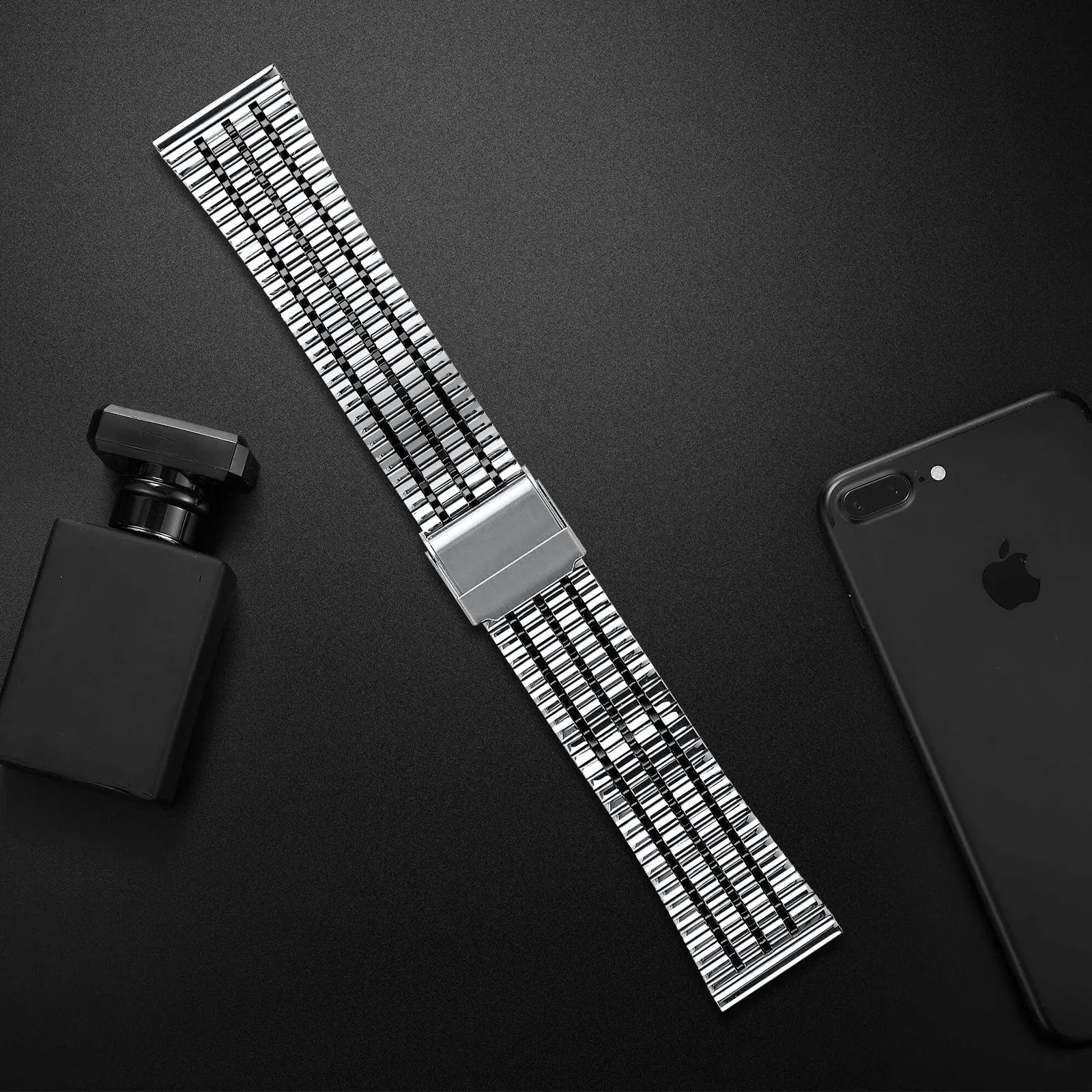 Bracelet acier fine Polar Vantage M3 (argent/noir)
