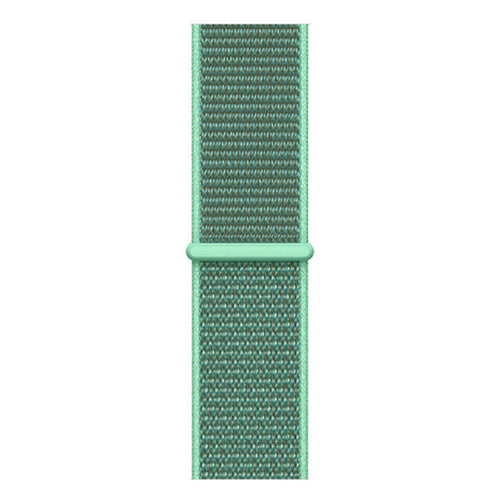 Nylon Strap, mint, laid flat, joined, direct top view