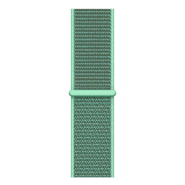 Nylon Strap, mint, laid flat, joined, direct top view