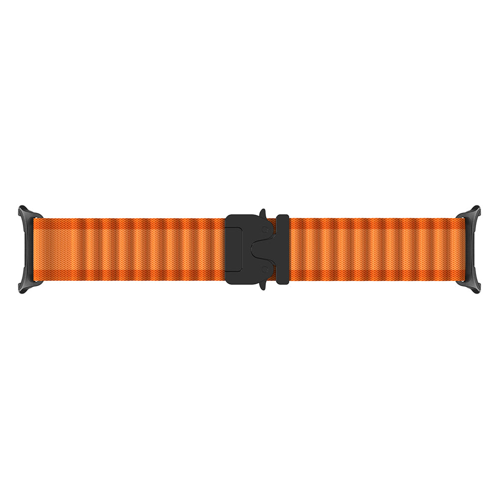 Bracelet nylon Outdoor avec boucle en P Samsung Galaxy Watch 8 - 40mm (orange avec noir)