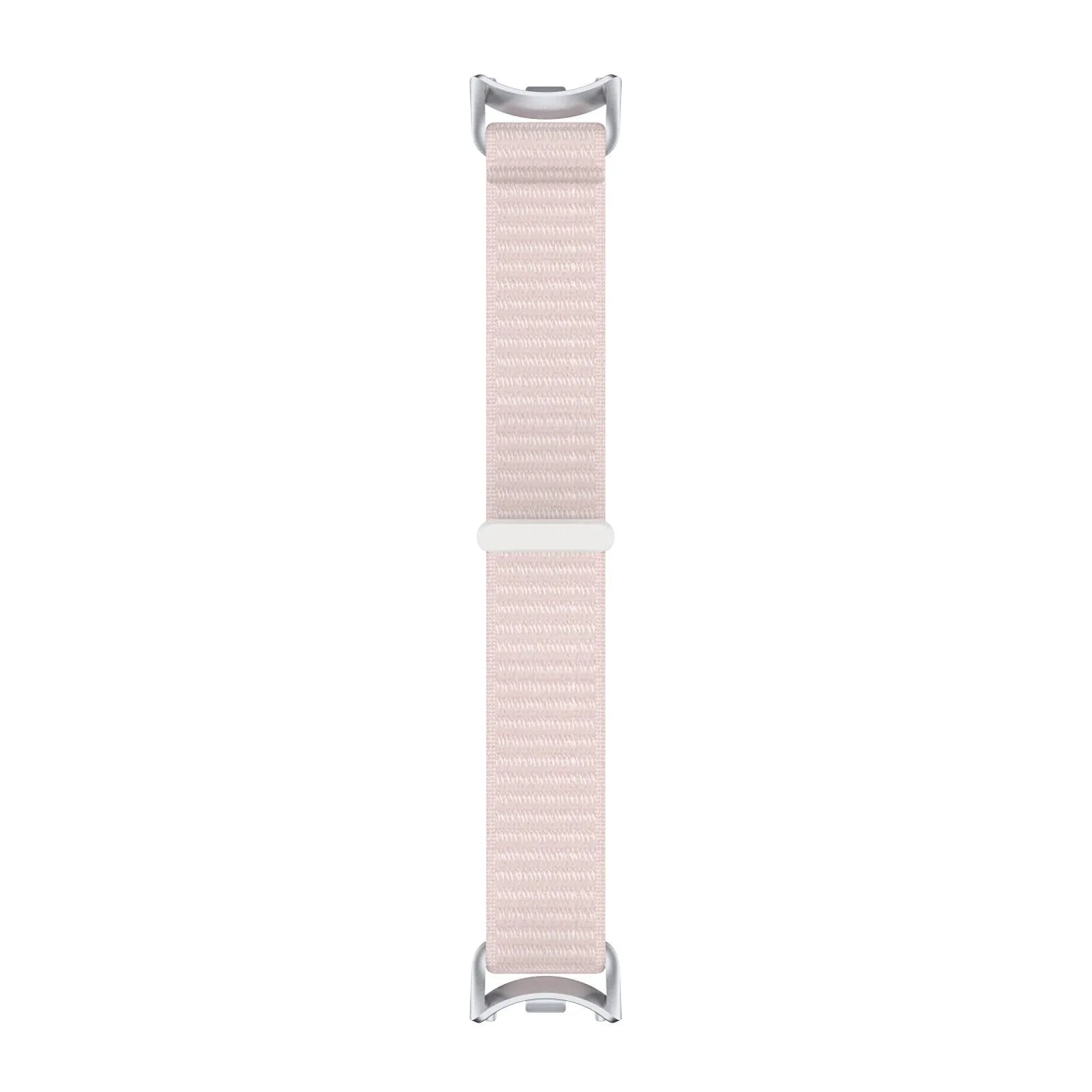 Modern Nylon Strap, light pink, laid flat, joined, direct top view