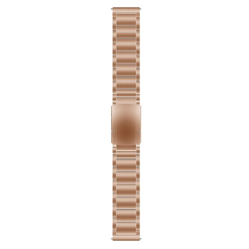 Titanium Strap, rose gold, laid flat, joined, direct top view
