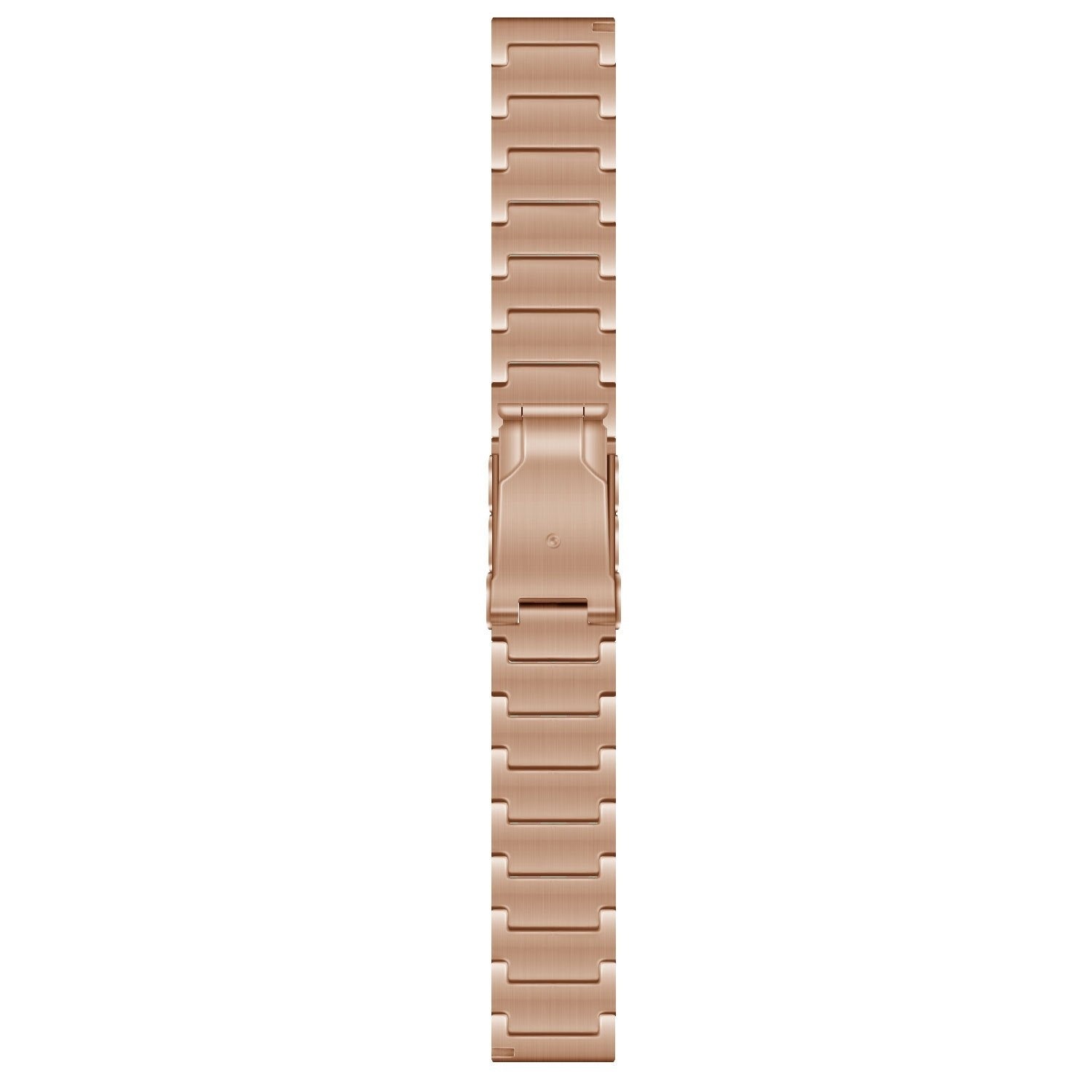 Titanium Strap, rose gold, laid flat, joined, direct top view