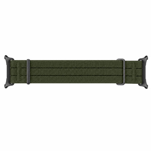 Nylon Air Strap, dark green, laid flat, joined, direct top view