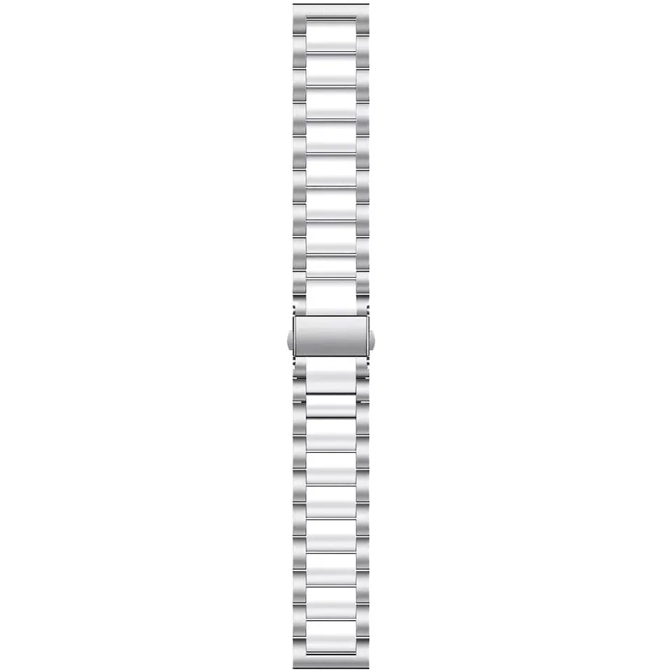 Bracelet acier Amazfit Bip 3 (Pro) (argent/blanc)