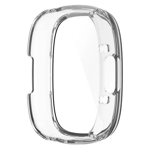Coque rigide avec verre Fitbit Versa 4 / Sense 2 (transparent)