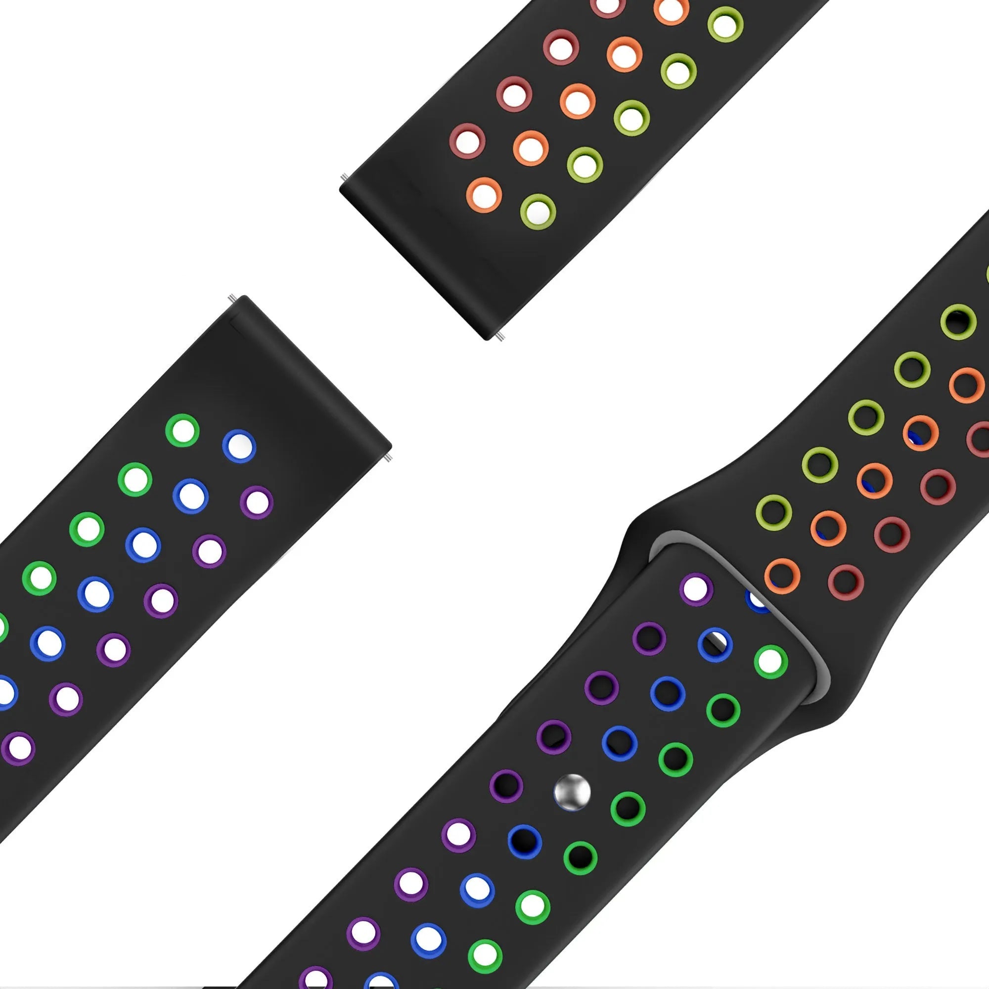 Bandz Bracelet sport 'Deluxe' Gard Pro Health Smartwatch 3 - 41mm (noir/multicolore)