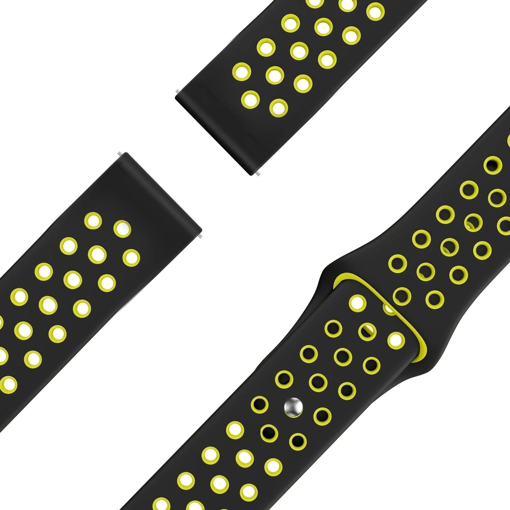 Bandz Bracelet sport 'Deluxe' Coros Apex 4 - 42mm (noir/jaune)