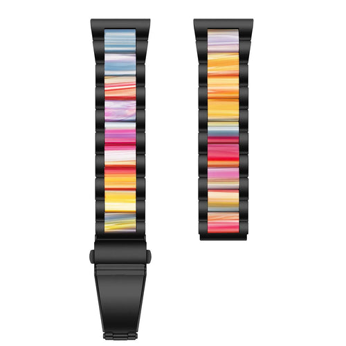 Coros Apex 2 Steel Resin Strap (Black/Colourful)