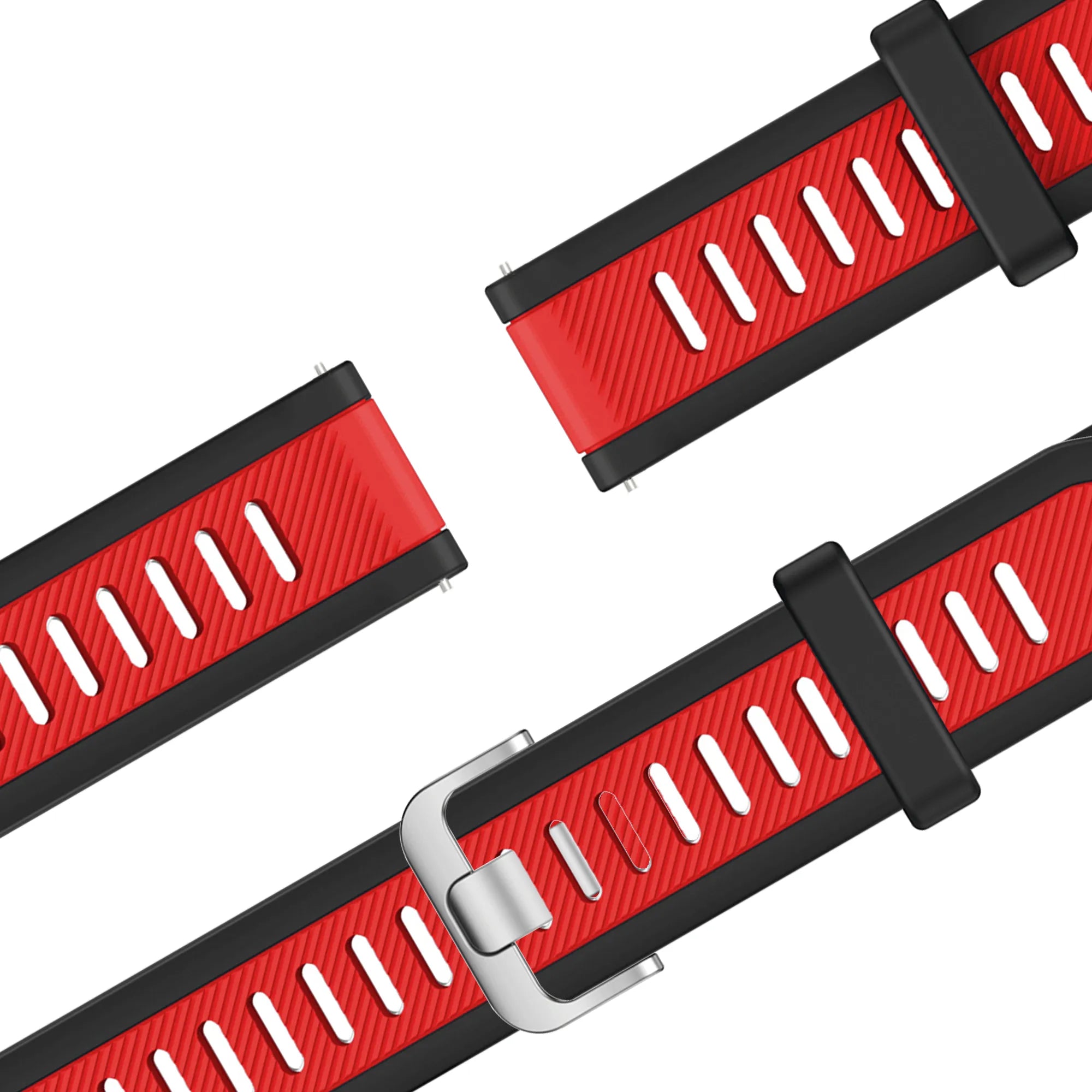 Bandz Garmin Approach S42 Dual Buckled Sport Strap (Black/Red)