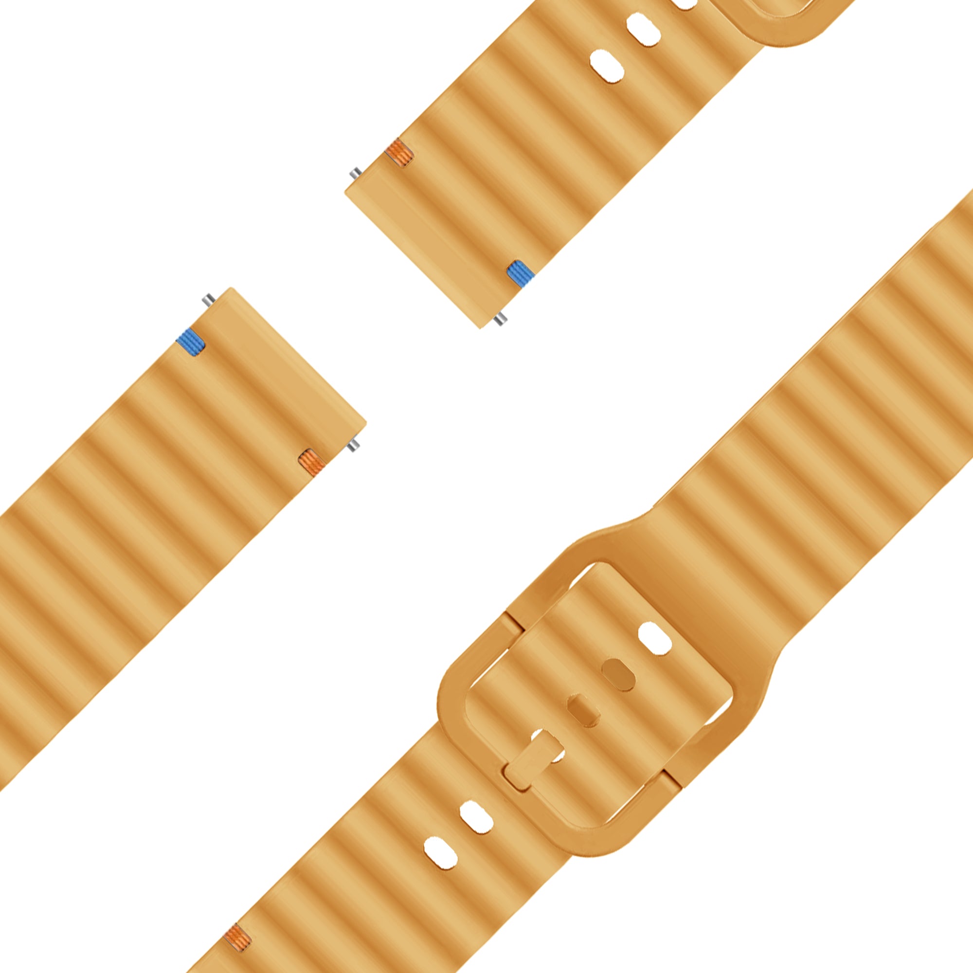 Bandz Bracelet silicone ondulé Garmin Bounce 2 (jaune foncé)