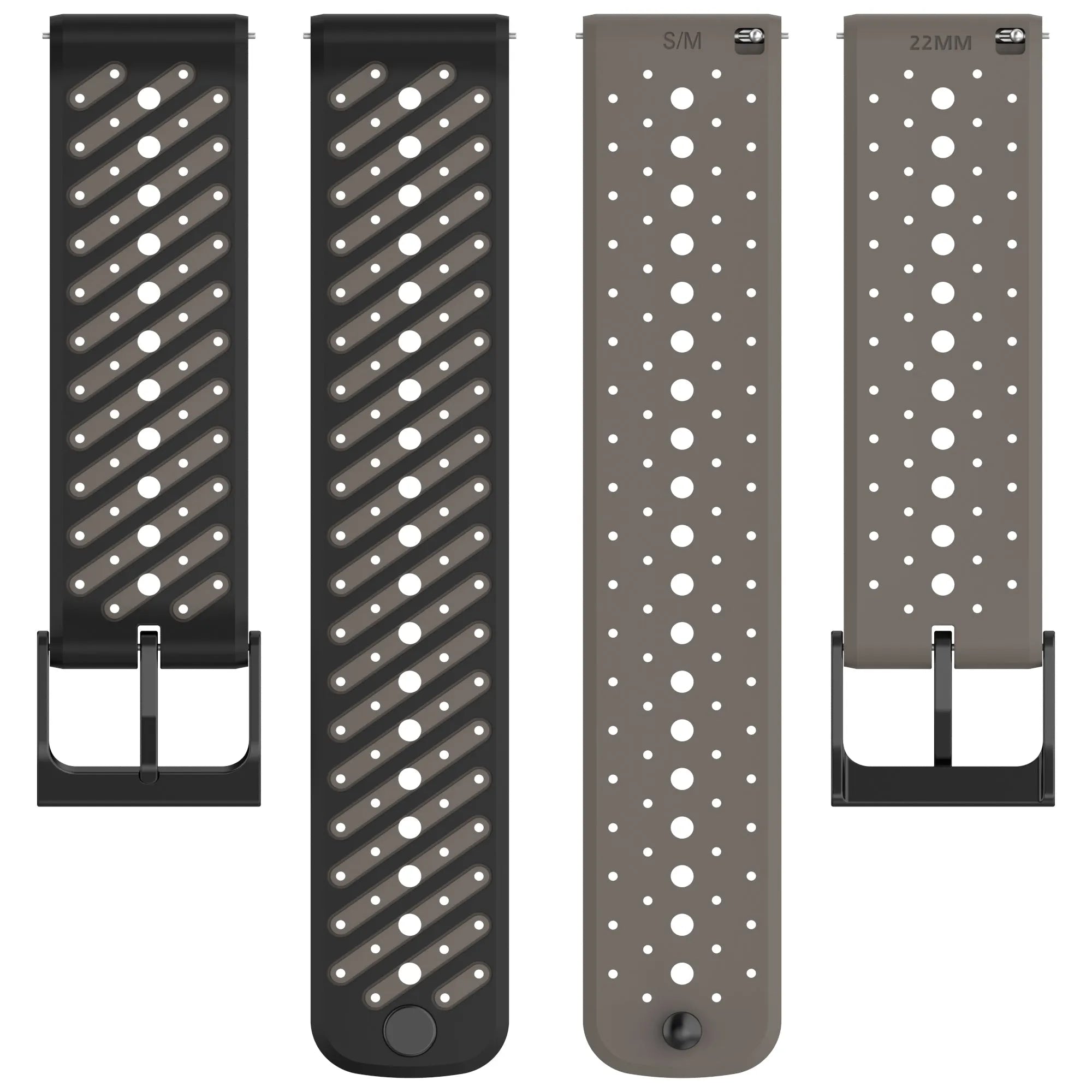 Suunto Race (S) Striped Silicone Strap (Grey)