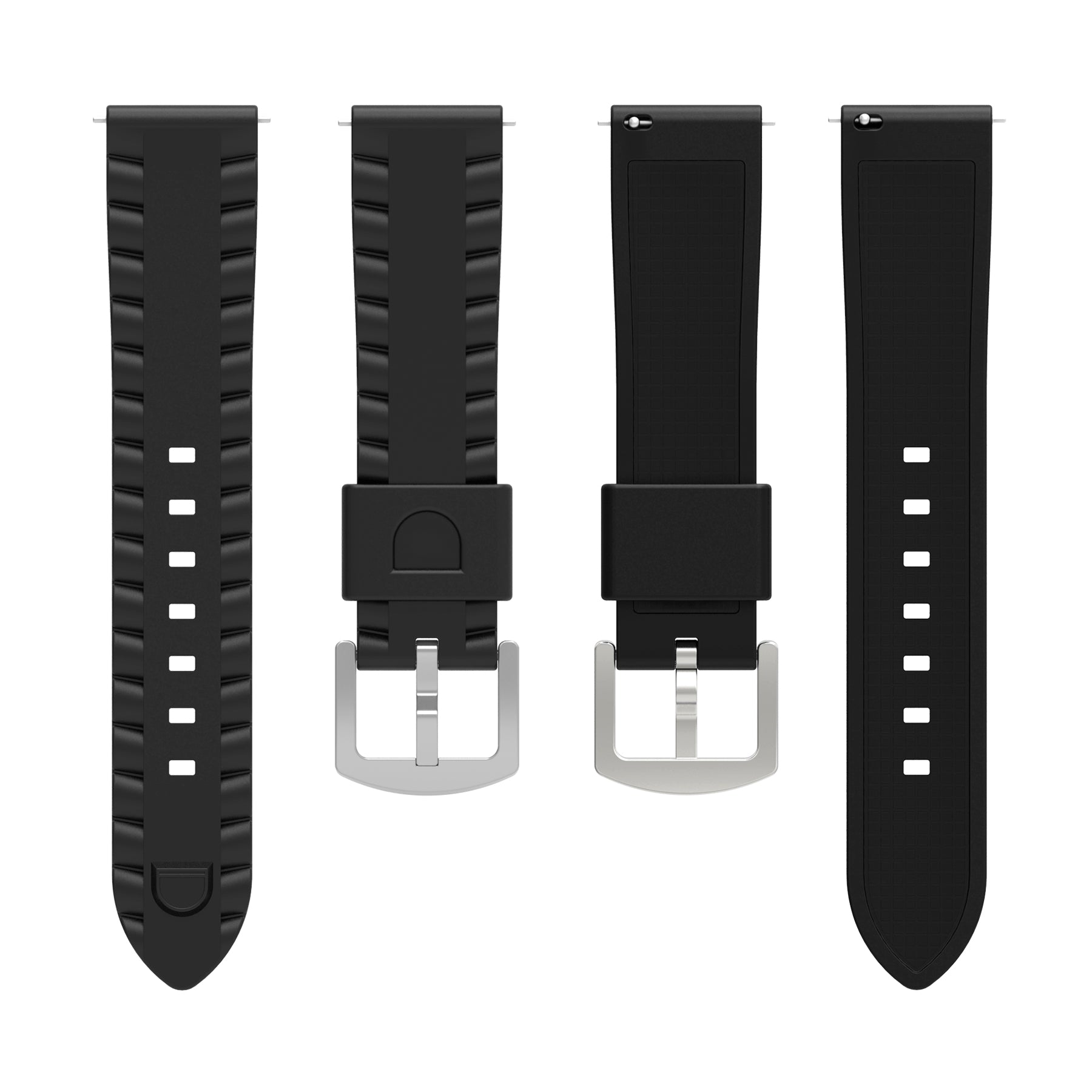 Nomad Bracelet silicone ondulé Coros (noir)