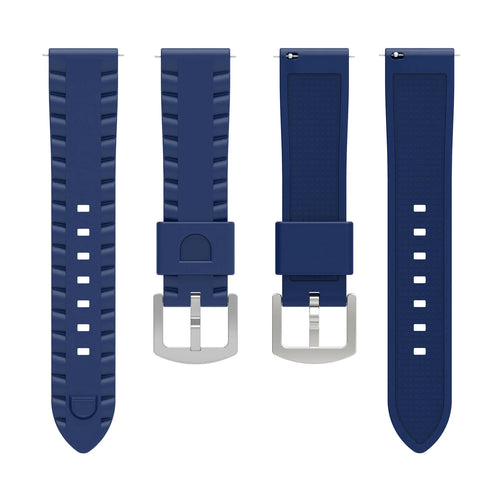 Bracelet silicone ondulé TicWatch Pro 5 Enduro (bleu foncé)