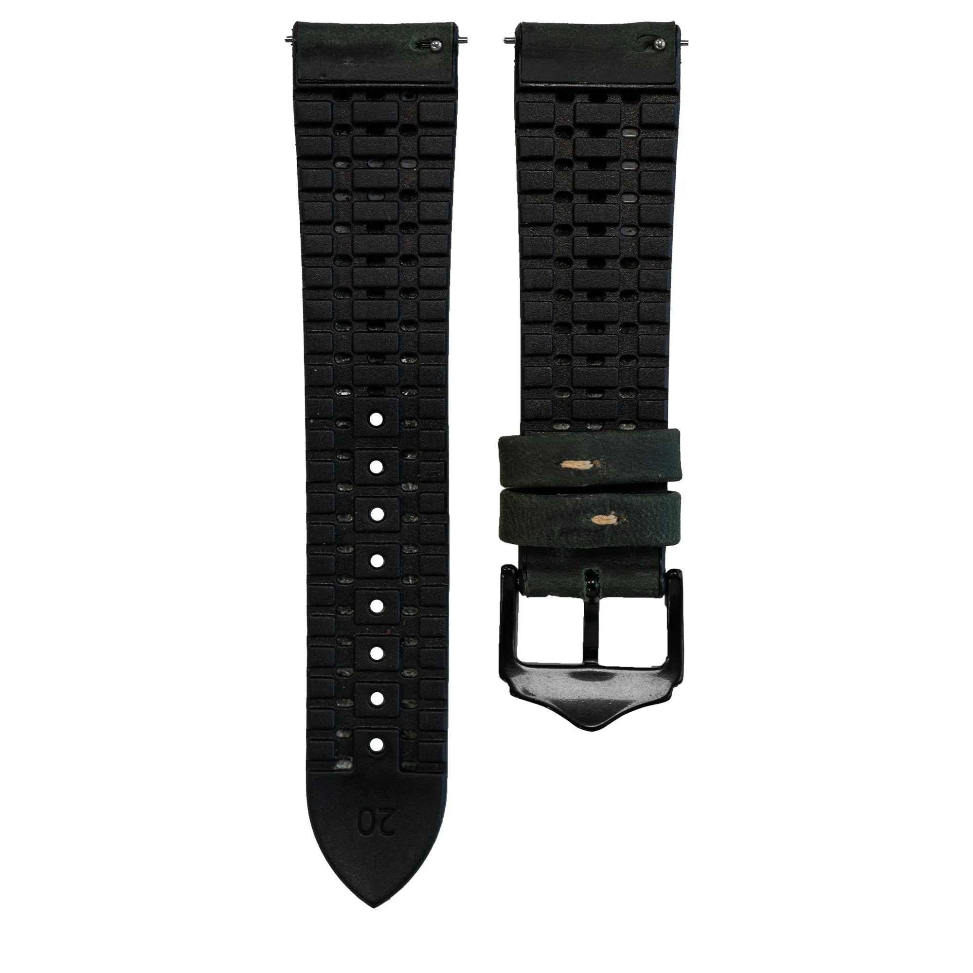 Bracelet cuir et silicone Amazfit Active (vert)