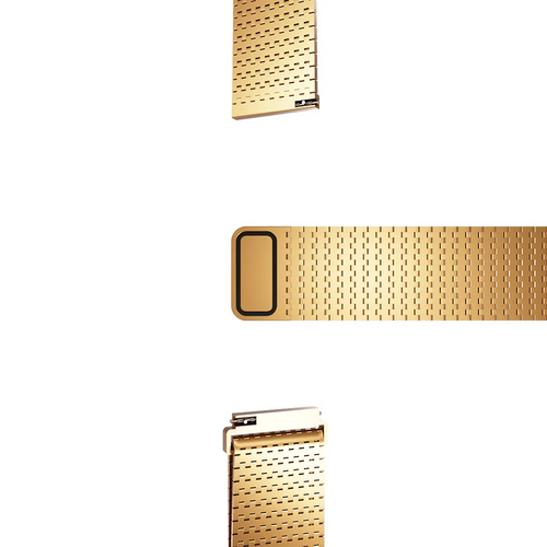 Metal Mesh Strap 'Deluxe', laid flat, separate parts, top and underside view