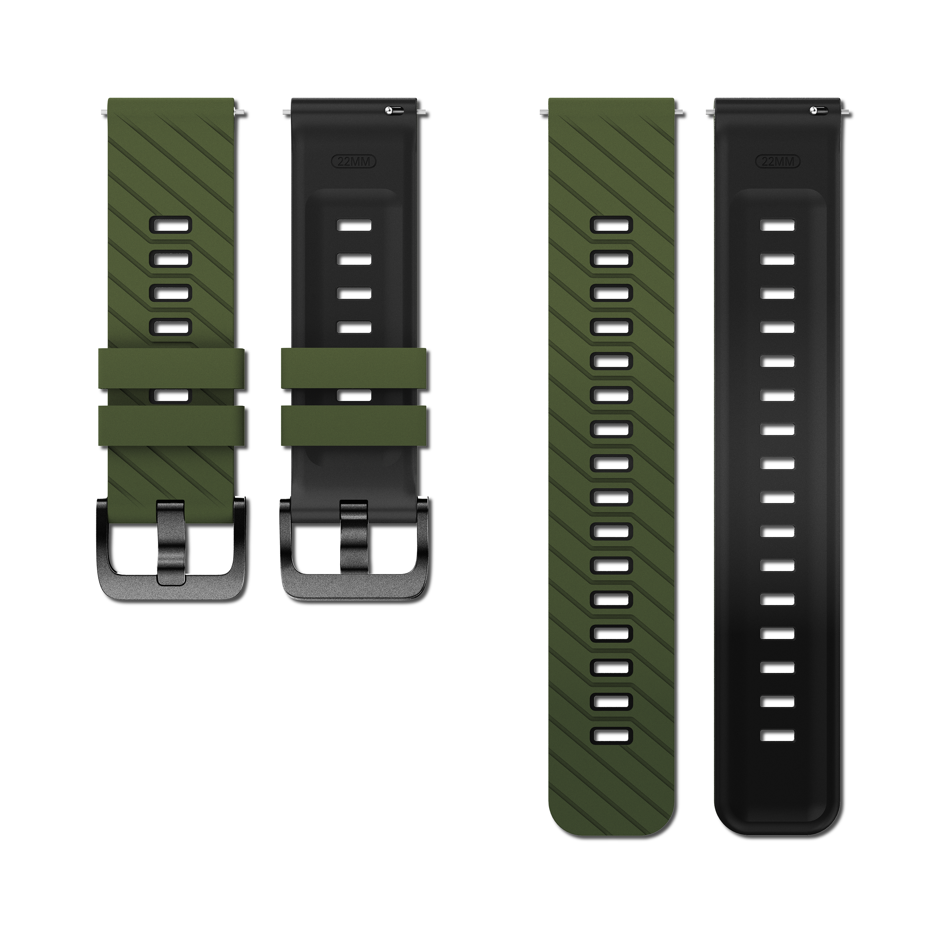 Bracelet sport tissé Xiaomi Mi Watch (vert/noir)