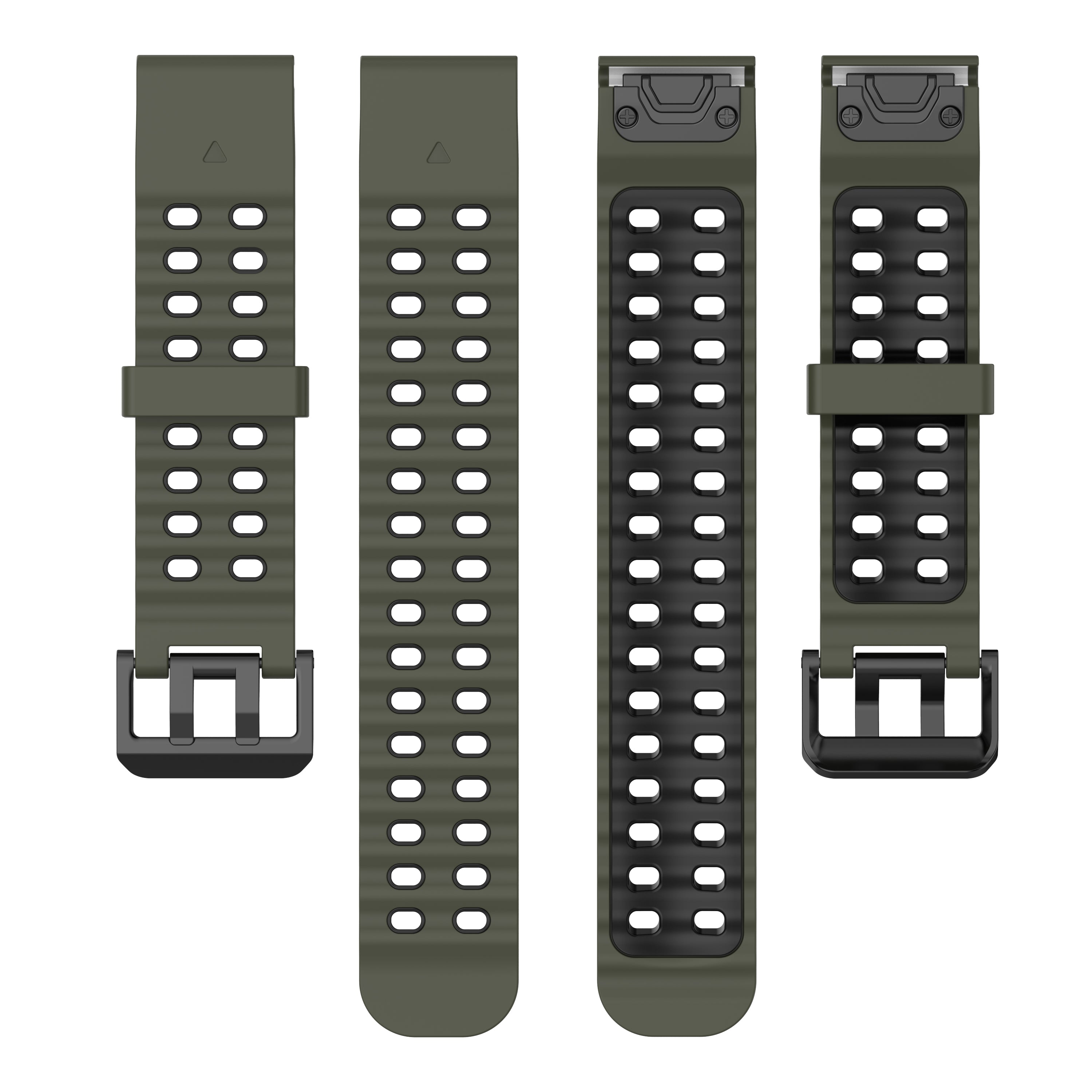 Bracelet sport ondulé Garmin Descent Mk1 (vert/noir)