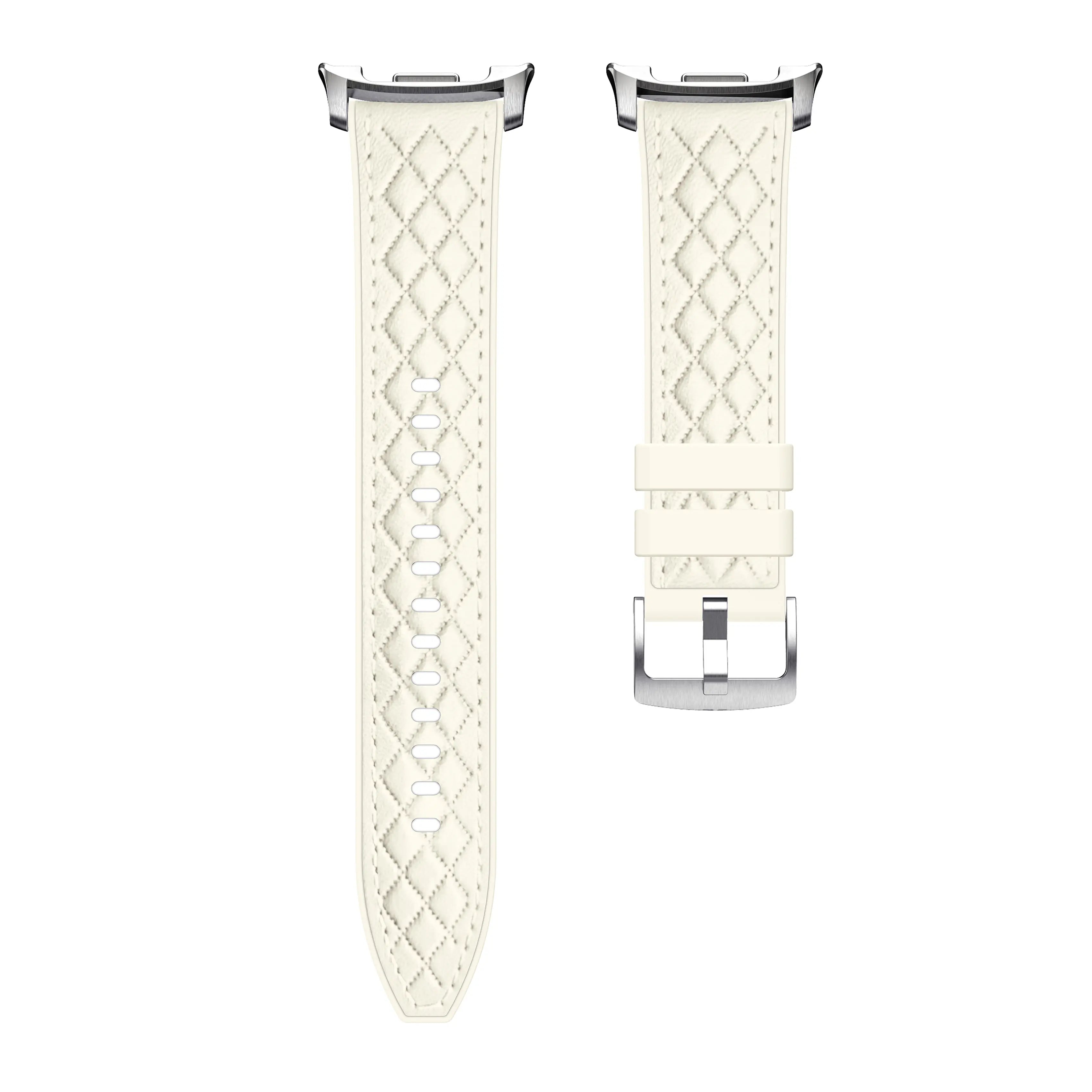 Bracelet cuir hybride diamond Samsung Galaxy Watch 8 - 40mm (beige)