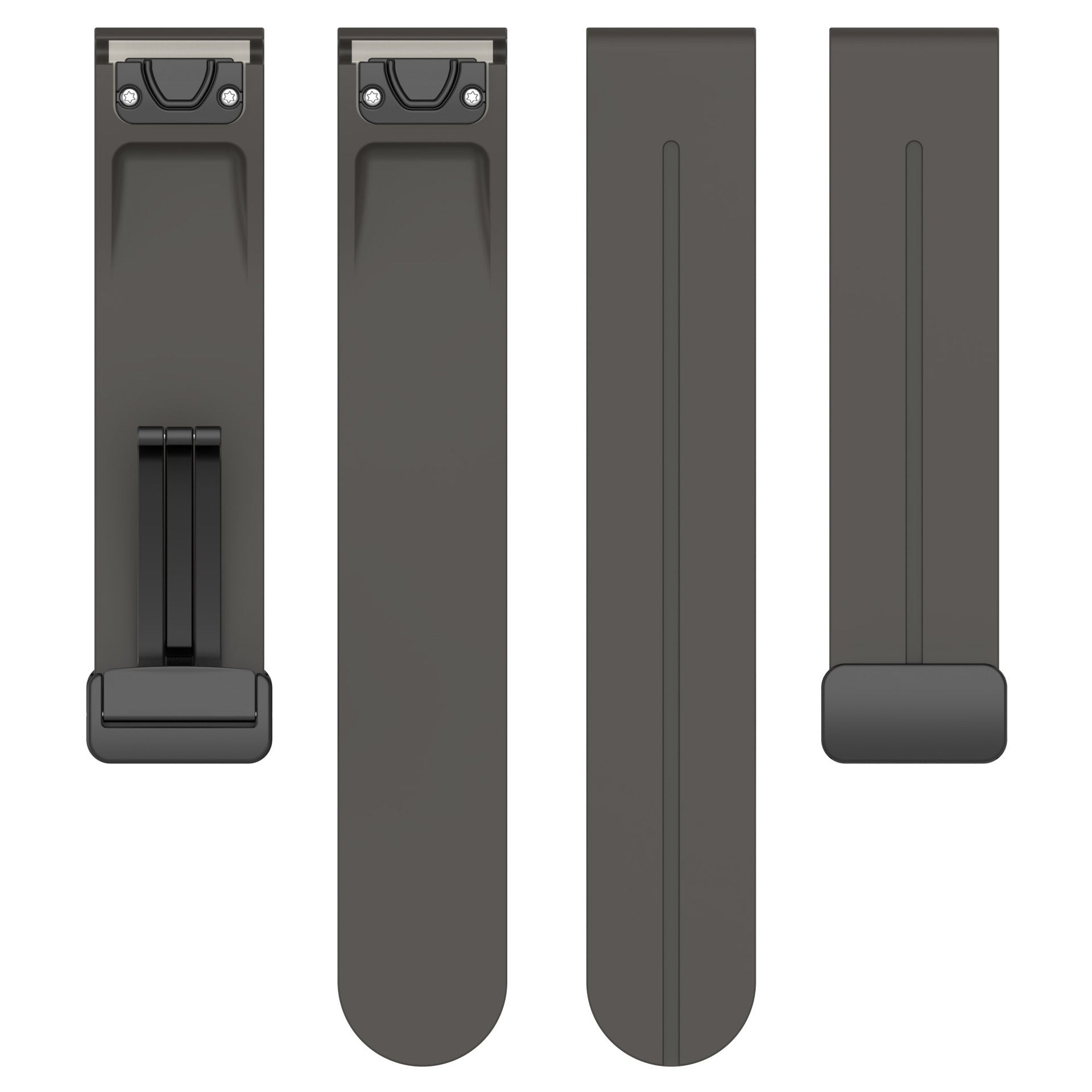 Garmin Instinct 3 - 50mm D-Buckle Silicone Strap (Dark Grey)