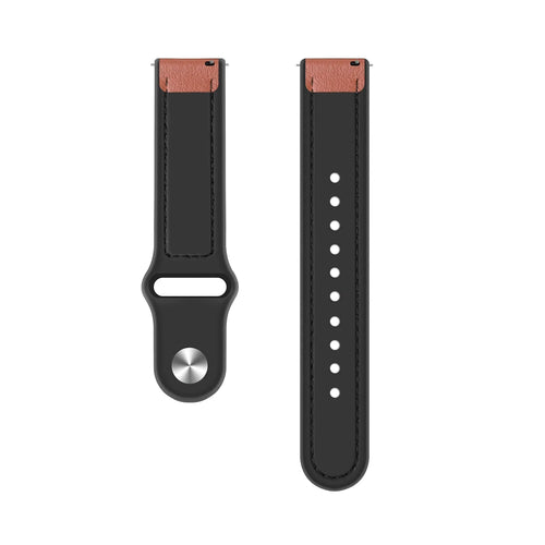 Bracelet cuir hybride Coros Pace 2 (marron clair)