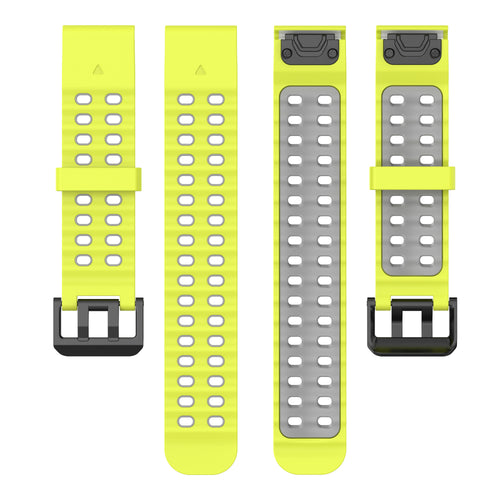 Bracelet sport ondulé Garmin Approach S70 - 47mm (citron vert/gris foncé)