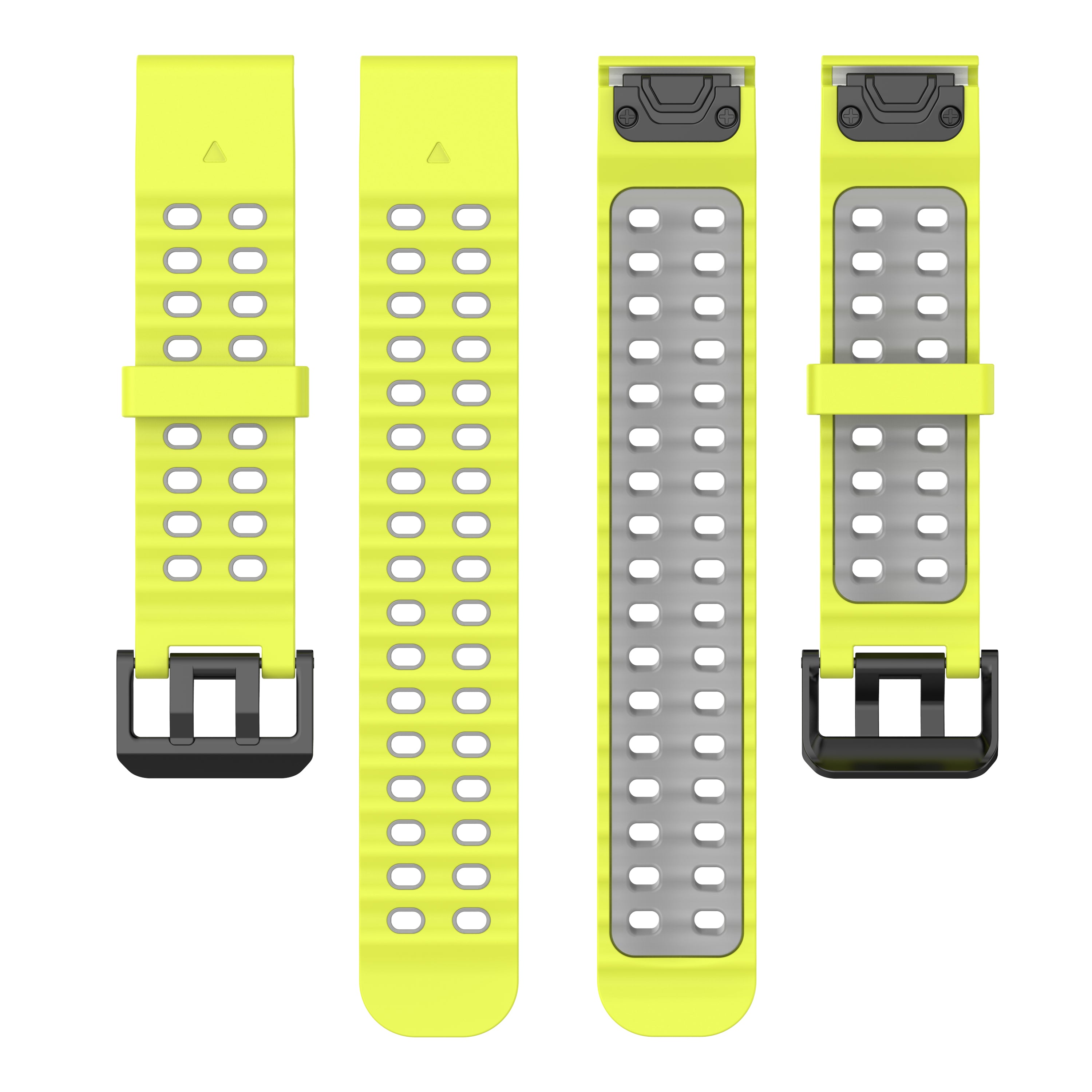 Bracelet sport ondulé Garmin Descent Mk1 (citron vert/gris foncé)