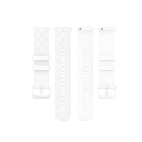 Bracelet montre silicone premium 20mm - universal (blanc)