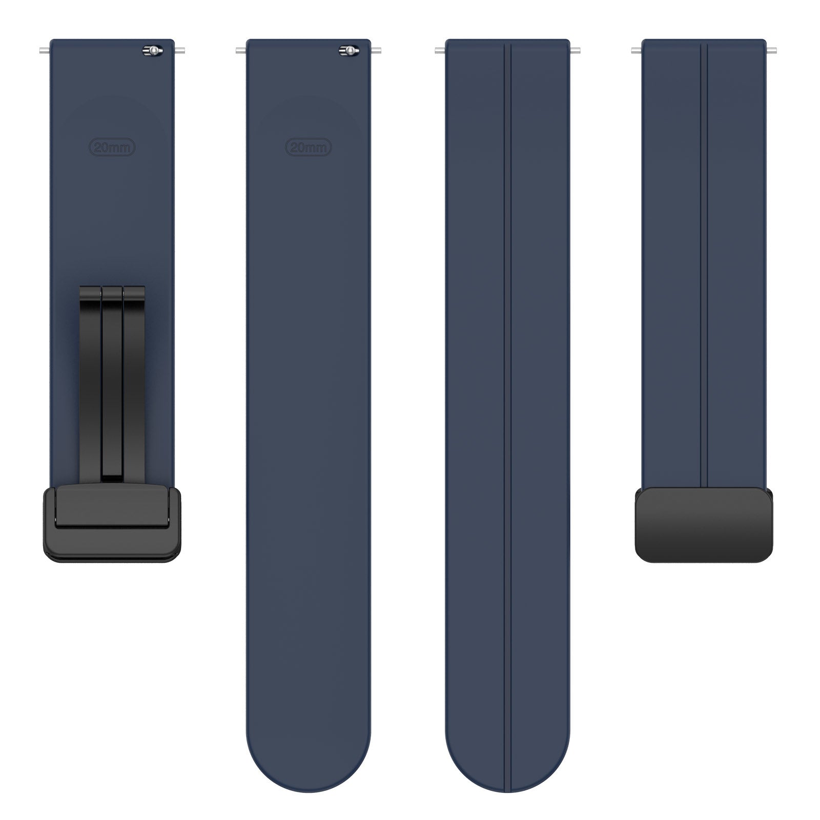 Withings ScanWatch 2 - 42mm D-Buckle Silicone Strap (Dark Blue)