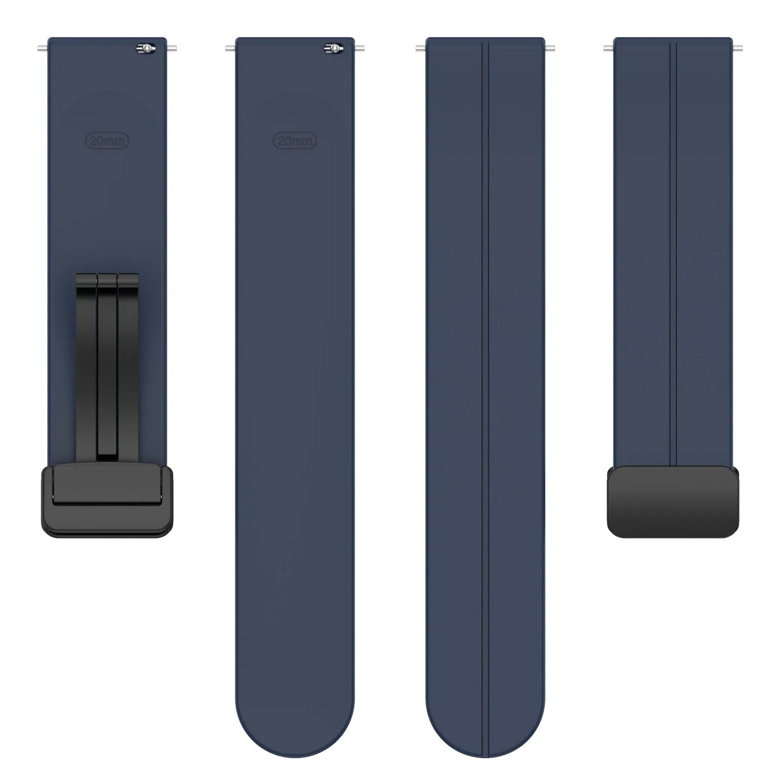 Bracelet silicone avec boucle Amazfit Bip 3 (Pro) (bleu foncé)