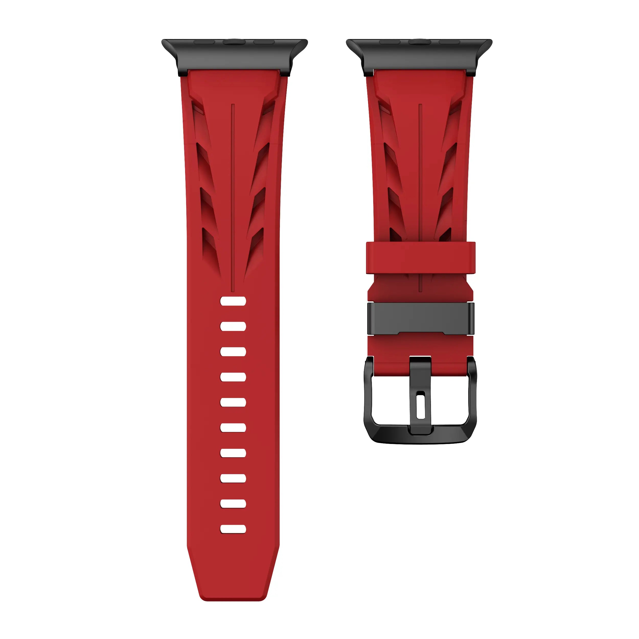 Bracelet silicone race Apple Watch (rouge)