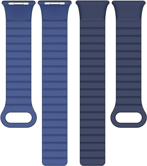 Bracelet silicone magnétique Xiaomi Smart Band 8 Pro (Bleu Duo)