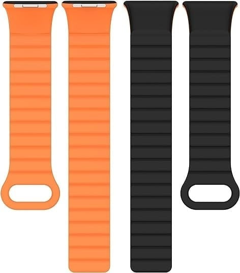 Xiaomi Smart Band 8 Pro Magnetic Silicone Strap (Black/Orange)