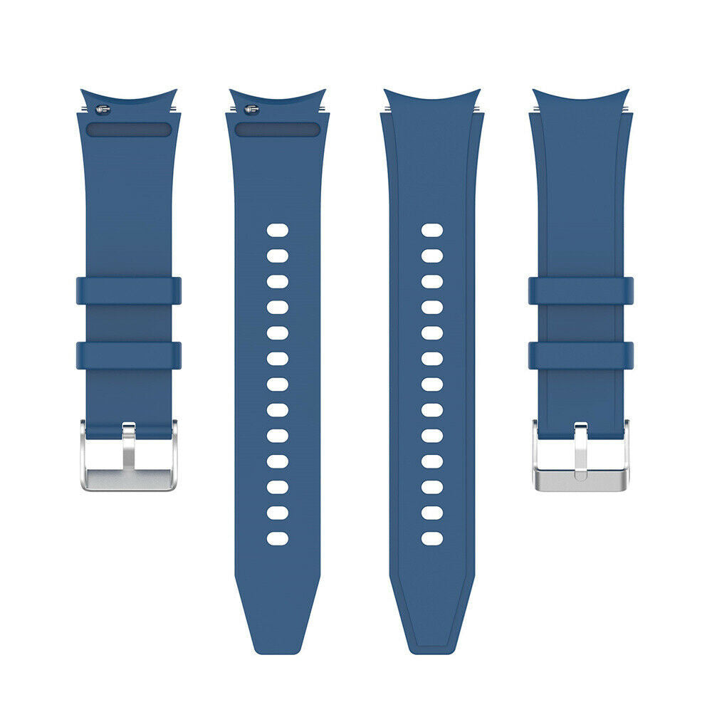 Silicone Strap 'Perfect Fit', laid flat, separate parts, top and underside view