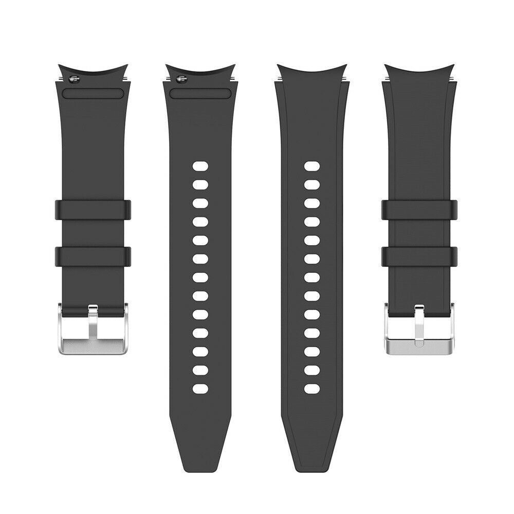 Silicone Strap 'Perfect Fit', laid flat, separate parts, top and underside view