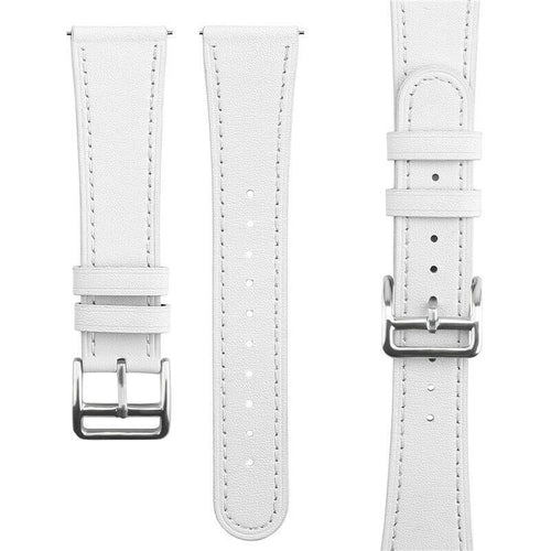 Bracelet montre cuir moderne 20mm - universal (blanc)