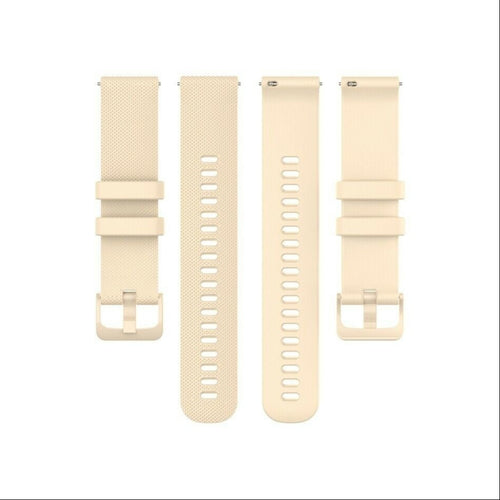 Bracelet montre silicone premium 20mm - universal (beige)