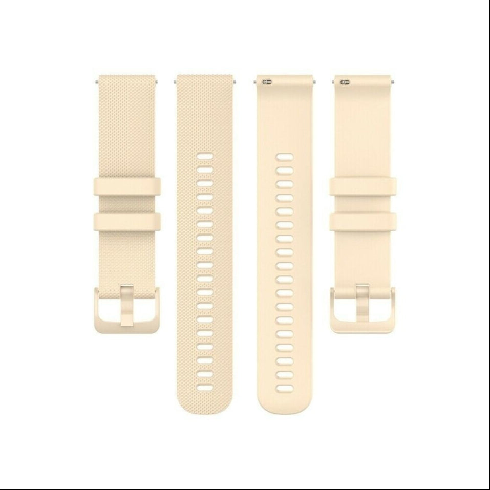 Bracelet montre silicone premium 20mm - universal (beige)