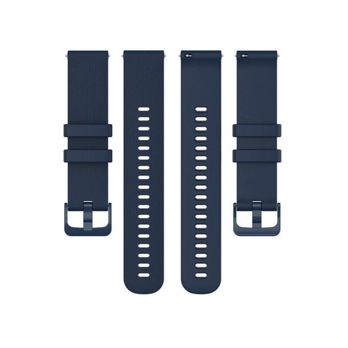 Bracelet montre silicone premium 20mm - universal (bleu foncé)