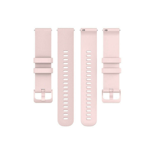 Premium Silicone Strap, laid flat, separate parts, top and underside view