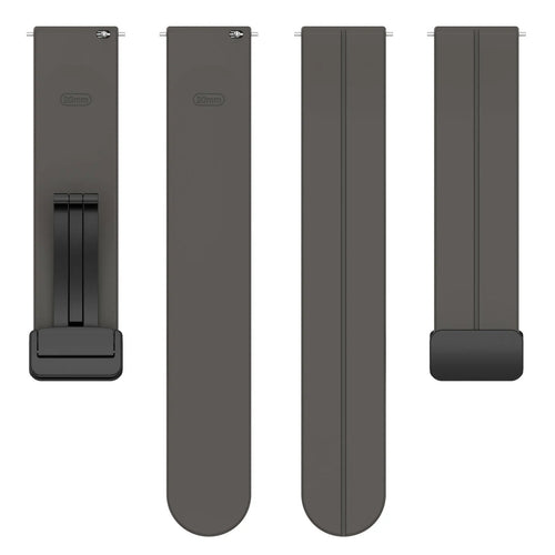 Bracelet silicone avec boucle Amazfit Bip 3 (Pro) (gris foncé)