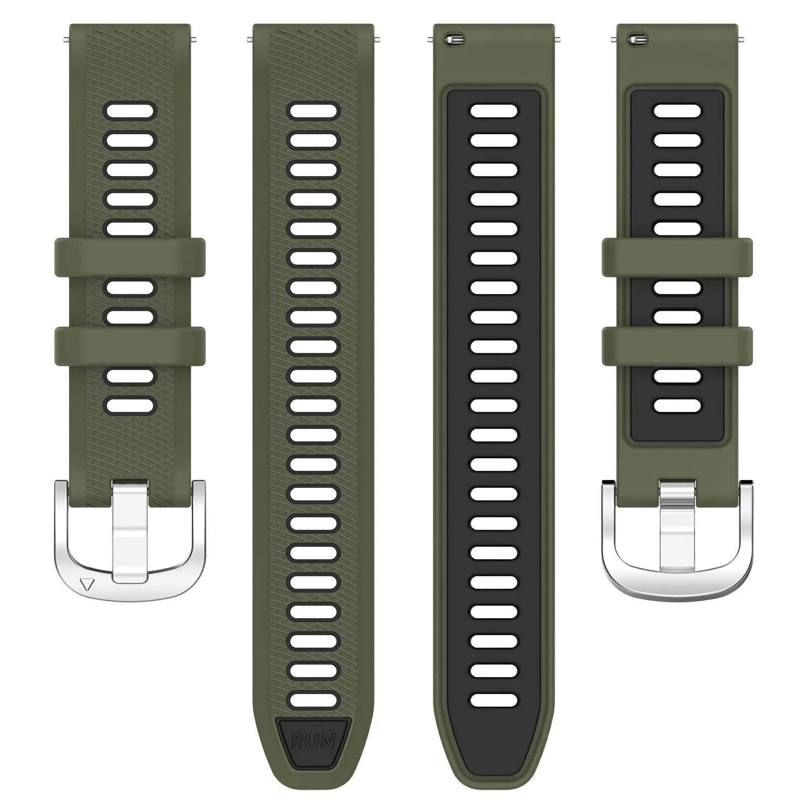 Bracelet sport á boucle Coros Pace Pro (vert olive/noir)